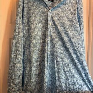 Men's Blue Patterned Shirt